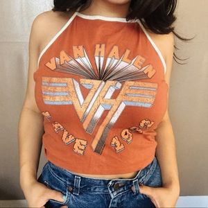 Band Shirt Crop Top
